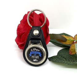 Porte-clés Papa Motard Personnalisé - Cadeau Fête des Pères Humour