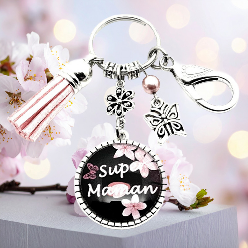 Porte-clés Maman - Cadeau fêtes des mères - Lyne Créa