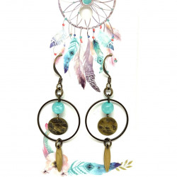 Boucles d'Oreilles Laiton Bronze - Bijou Artisanal - Lyne Créa