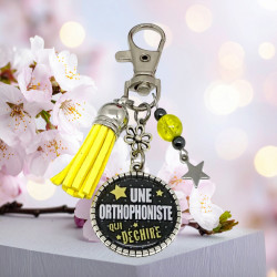 Porte-clés  Cadeau Orthophoniste| Création Artisanale Lyne Créa