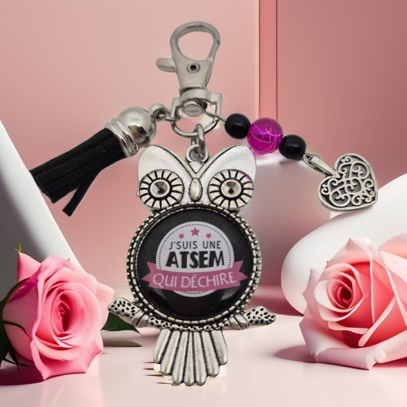Cadeau Atsem, porte clés Chouette Cadeau Atsem, porte clés Chouette