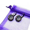 Boucles d'oreilles artisanales romantiques motif floral Liberty