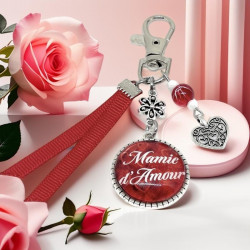 Cadeau Mamie, porte clés Mamie d'Amour