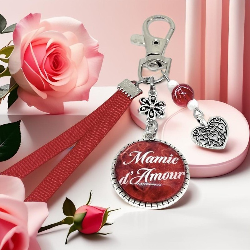 Cadeau Mamie, porte clés Mamie d'Amour Cadeau Mamie, porte clés Mamie d'Amour