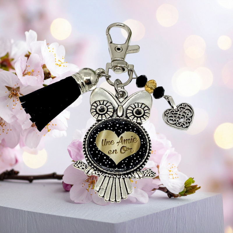 Cadeau Amie porte clés bijoux de sac. Lyne Créa