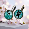 Boucles d'oreilles chats. Lyne Créa
