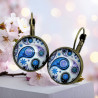 Boucles d'Oreilles dormeuses "Paisley Bleu Indigo" - Style Bohème Chic